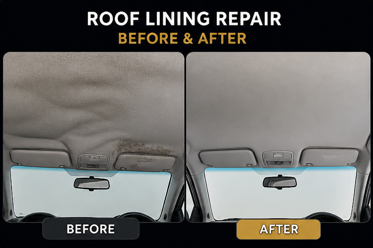 Roof Lining Repair – Before & After